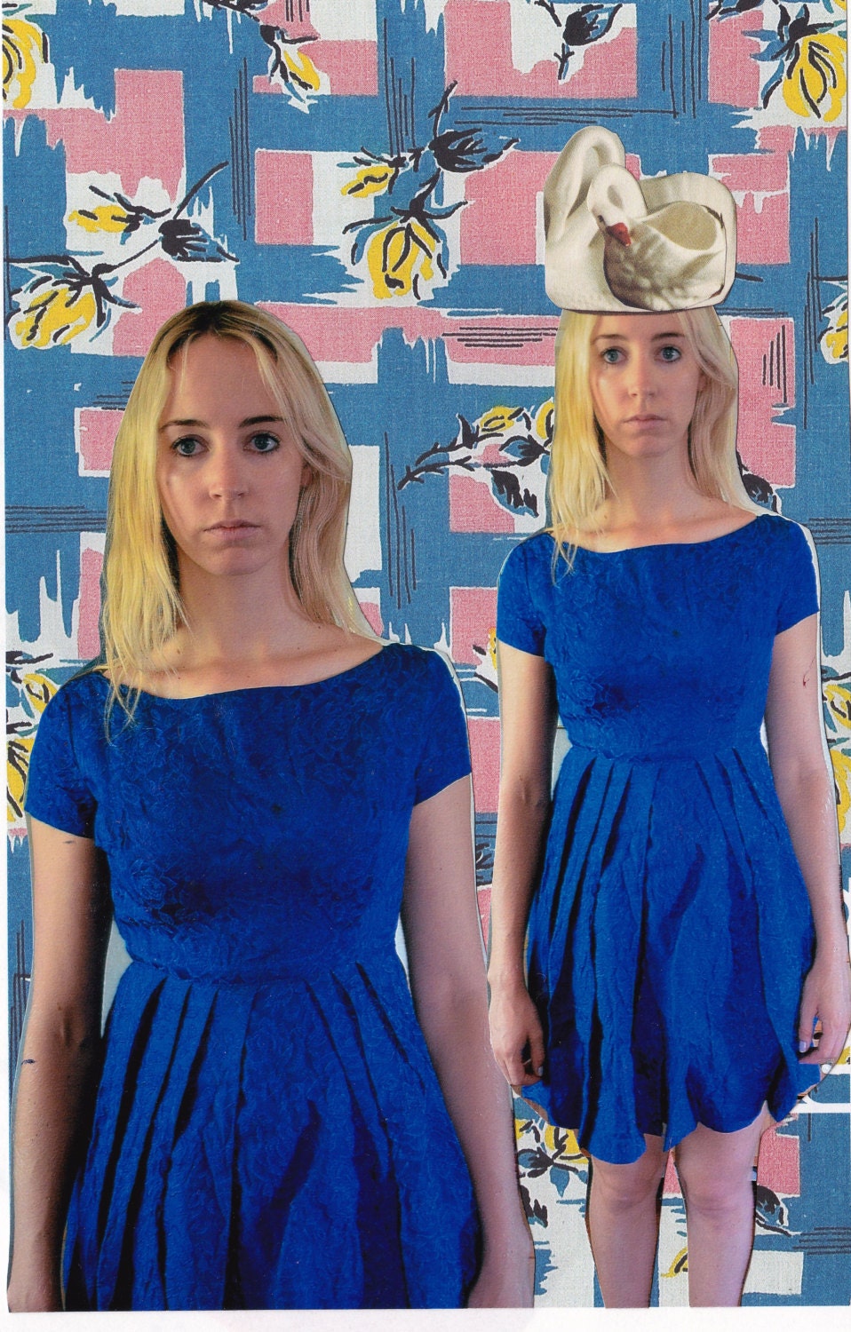1950s navy blue lace party dress XS / XXS
