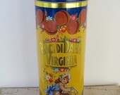 Tall Italian BISCUIT TIN- Made in ITALY Vintage Style Storage