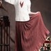 Embroidery White Tunic / Silk Linen Shirt Tunic Top- custom made