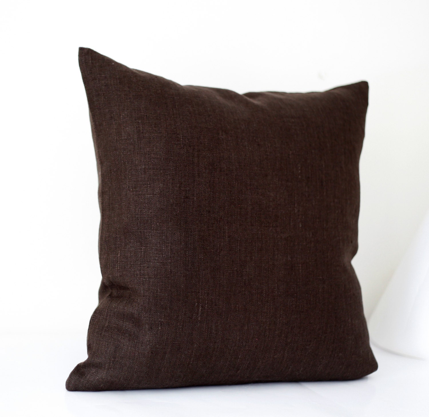 Decorative pillow cover chocolate brown - throw pillows - shams - cushion case - 16x16