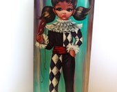 Vintage 1960s JESTER GIRL Big Eyes EDEN Art