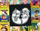 Adventure Time Cake and Jake CatDog Punk Patch in Black
