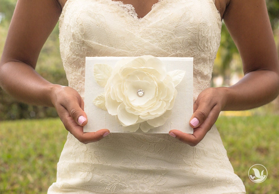 Vow Book Keepsake - Camilla - Big Flower Bloom - Silk Vow Folio