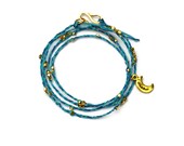 Blue Ombre Braided Wrap Bracelet