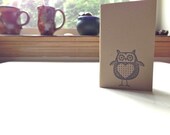 Owl Notebook: Small Journal, Cute, Brown, Kraft, Simple, Jotter, Mini Journal, Small Notebook, Stamped, Unique, Gift