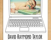 Custom Photo Birth Announcement - Blogging Mom