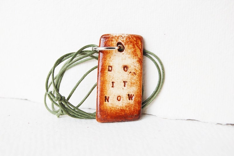 DO IT NOW necklace - jewelry for men - handmade jewelry - Uk seller