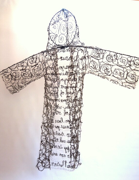 Monks Robe Humble Fiber Art Icelandic Sheep's Wool with Thomas Merton Quote