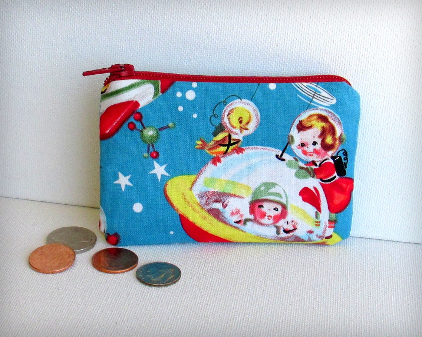 Space Kids - Money Pouch or Coin Purse - Retro Rascals - CrescentCityCouture