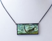 Kraken Squid Attack Dark Sea Pendant Necklace