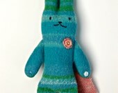 Bunny Rabbit - Art Doll - Upcycled - Handmade Toy
