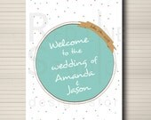 Wedding Welcome sign  - custom and pintable - digital file