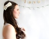 vintage inspired bridal bow comb 60s 50s