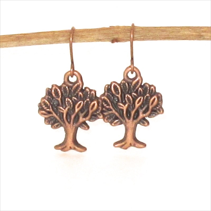 Tree of LIfe Earrings, Birthday Earrings, Yoga Jewelry, Yoga Earrings, Earth, Tree, Branch