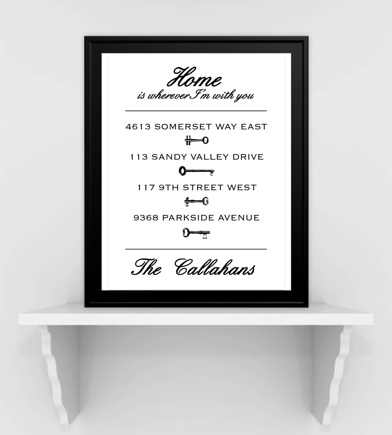 Home is wherever I'm with you - Address Print