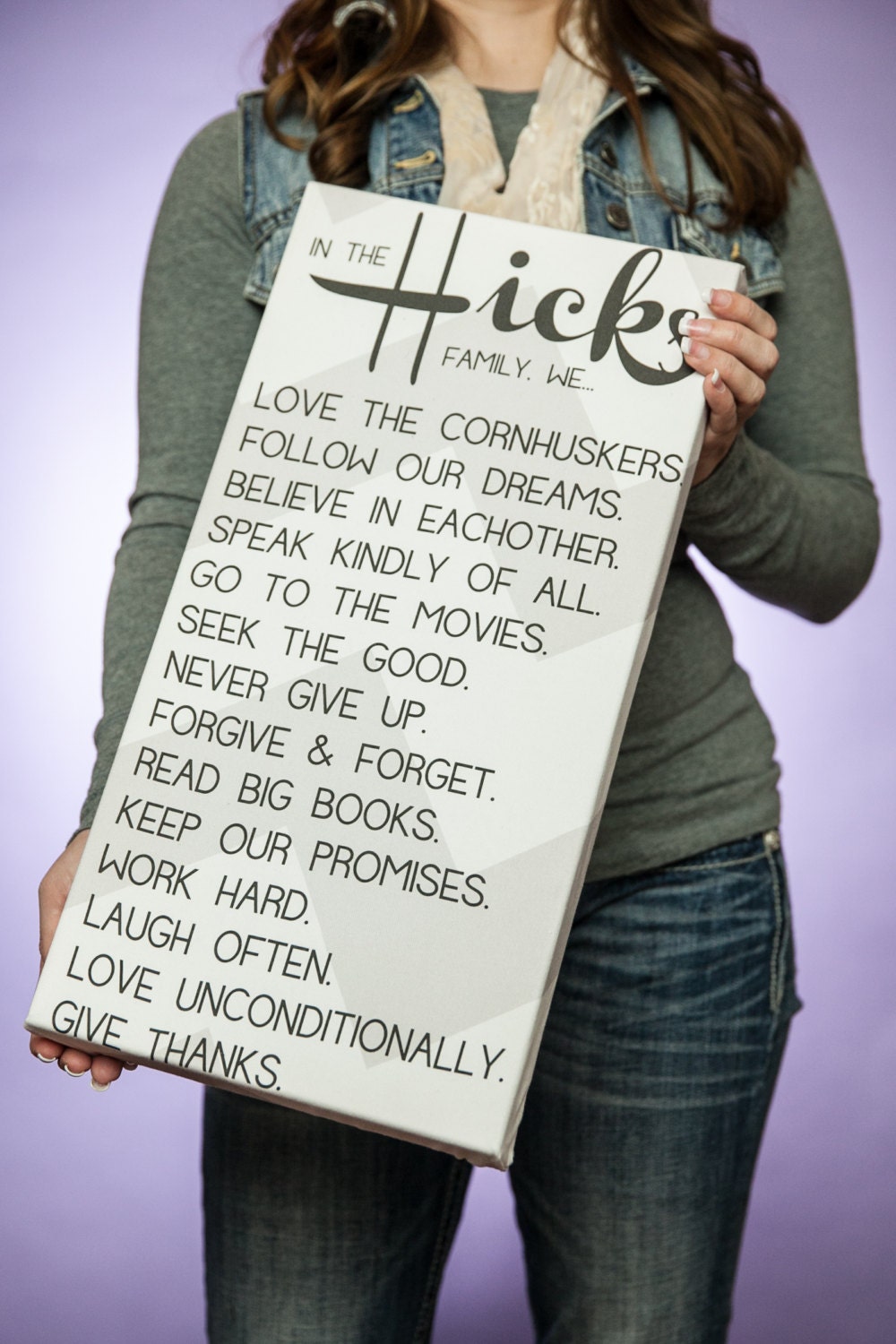 Family Rules Sign - Wall Decor Canvas Sign - personalized