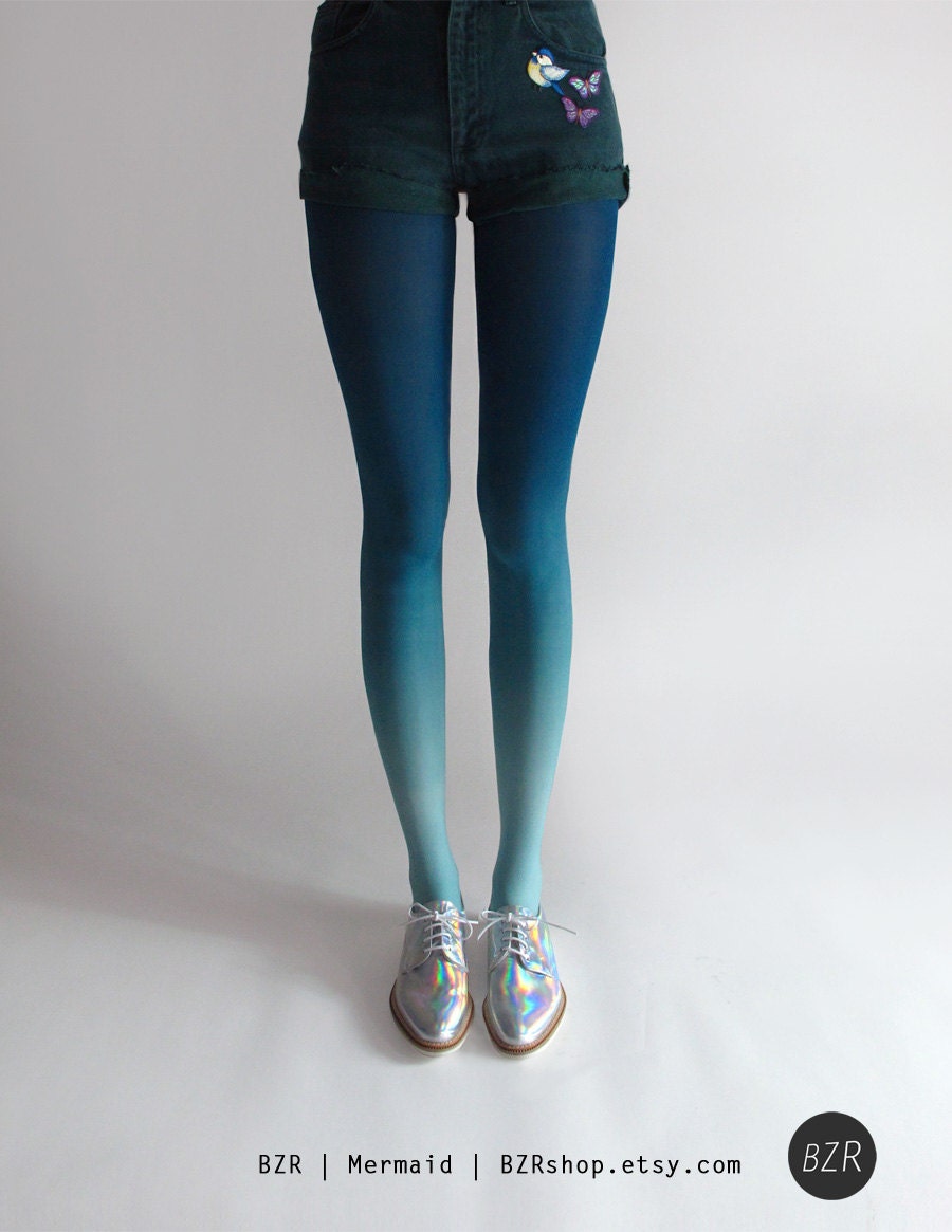 BZR Ombré tights in Mermaid
