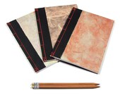 Japanese Notebooks Black and Pink Set of three A5 / Pink Journals / A5 Notepads / Gift Set