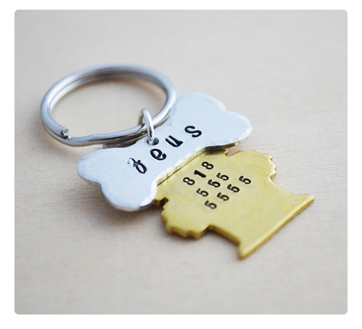 Customized Pet Tag - Dog I.D. - Pet I.D. - Fire Hydrant - Aluminum Brass - Hand Stamped - Pet ID - Lost Dog