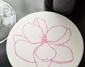 Magnolia Letterpress Coaster - set of 8