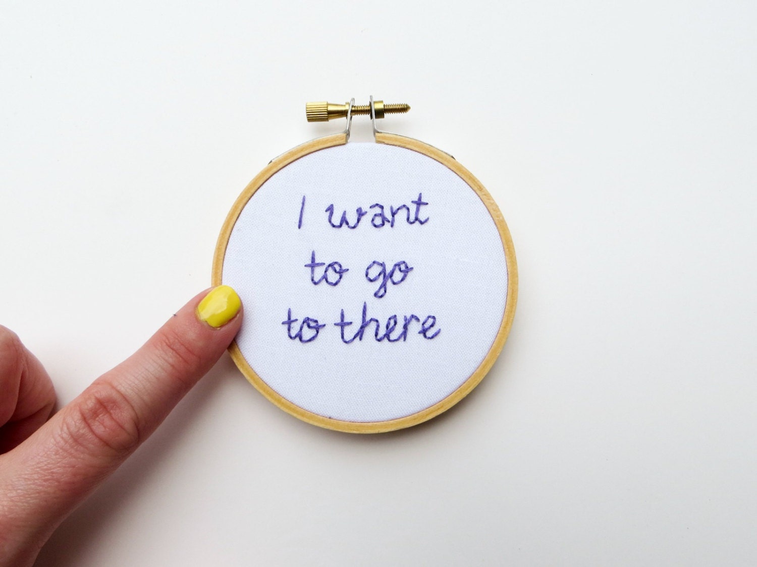Liz Lemon Quote : I Want to Go to There Hand Embroidery Hoop Art - 30 Rock Hand Stitched Decor for the TV Lover - Hand Stitched