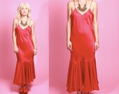 Satin fishtail slipdress