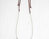 Cowry Shell Necklace with White Heishi