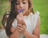 Little Girl's Pretty Pink Flower Crown - Flower Girl in Wedding - Child, Children's Floral Head Wreath - Halo