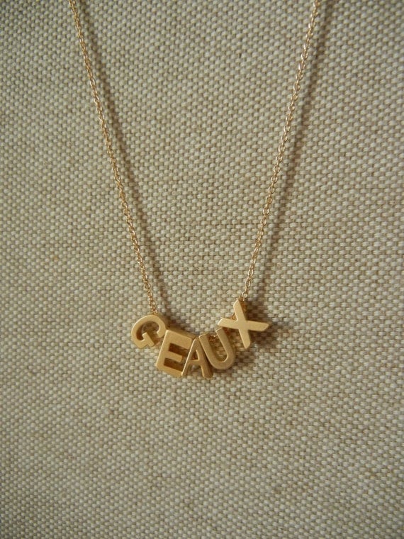 Gold Filled Geaux Necklace