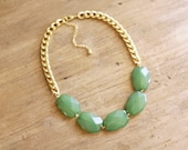 Sea Green Single Strand Statement Necklace