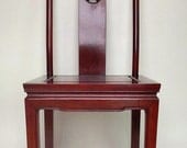 Vintage Chinese Rosewood Chair With Hand-Carved Bat Decoration On Back SHIPPING INCLUDED