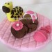 Giraffe Print Baby Shower Cake topper 1st Birthday favors decorations
