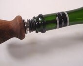 Black walnut bottle stopper, highly figured grain