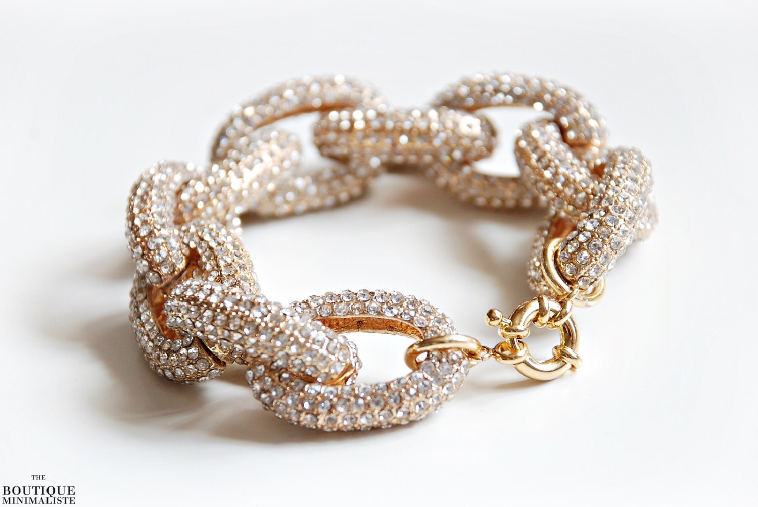 Pave chain Bracelet - Gold