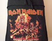 Iron Maiden T Shirt Skirt / Recycled Cotton Tees / Heavy Metal / Hard Rock / Steve Harris / Short / Gift for Her / T-Skirt