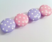 Pink and Purple Polka Dot Drawer Knobs for your Dresser