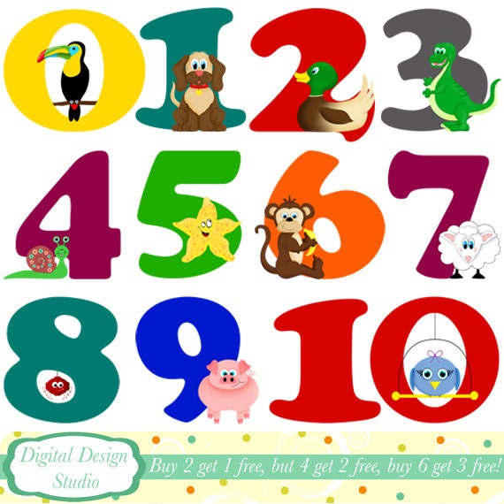 clip art numbers 1 10 - photo #11