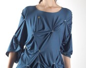 women blouse, unique top, wearable art, unique blouse, women top, art clothing, haute couture, special gift