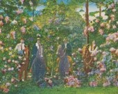 TRYON, NORTH CAROLINA - Horse-Back Riders, A Popular Sport in the Blue Ridge Mountains, Vintage Linen Postcard, Asheville Post Card Co.