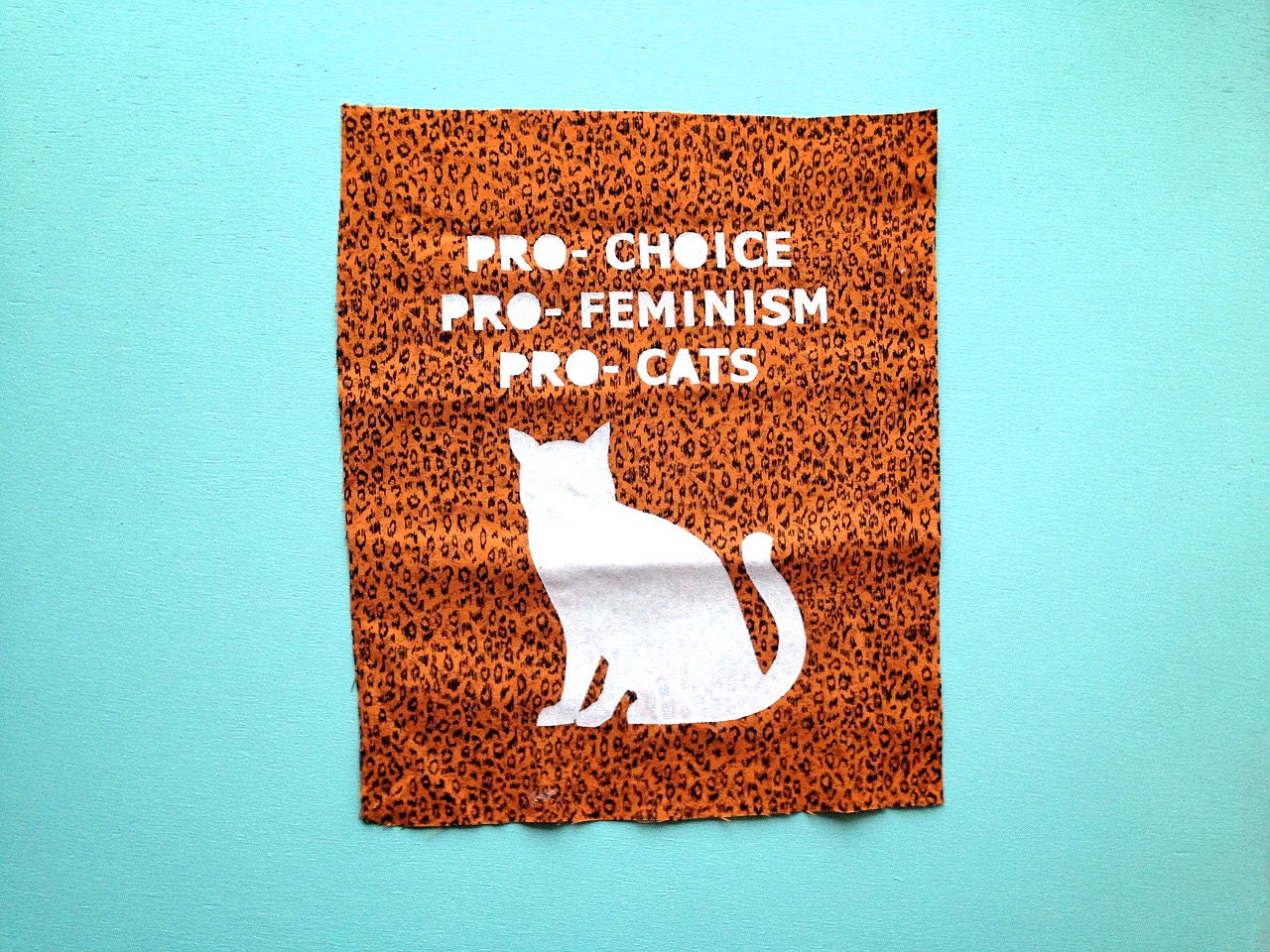 Pro Choice Feminism Cats Back Patch