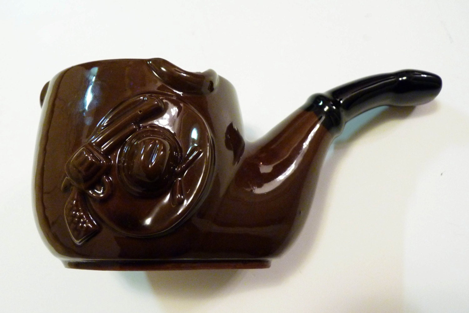 Buy ceramic cigar pipe - Vintage Relpo Pipe Ashtray/Planter, Made in Japan, Western Motif, Cigar