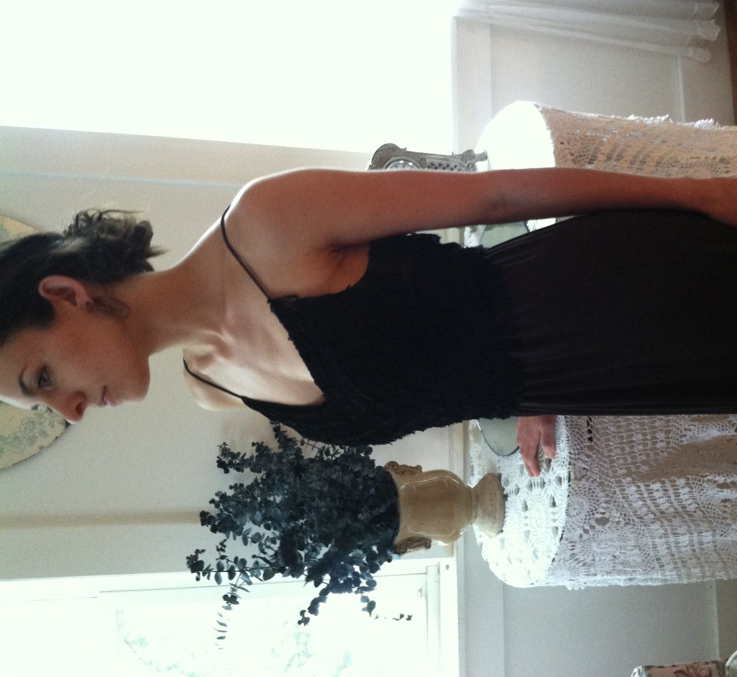 Vintage Black Fringe Dress