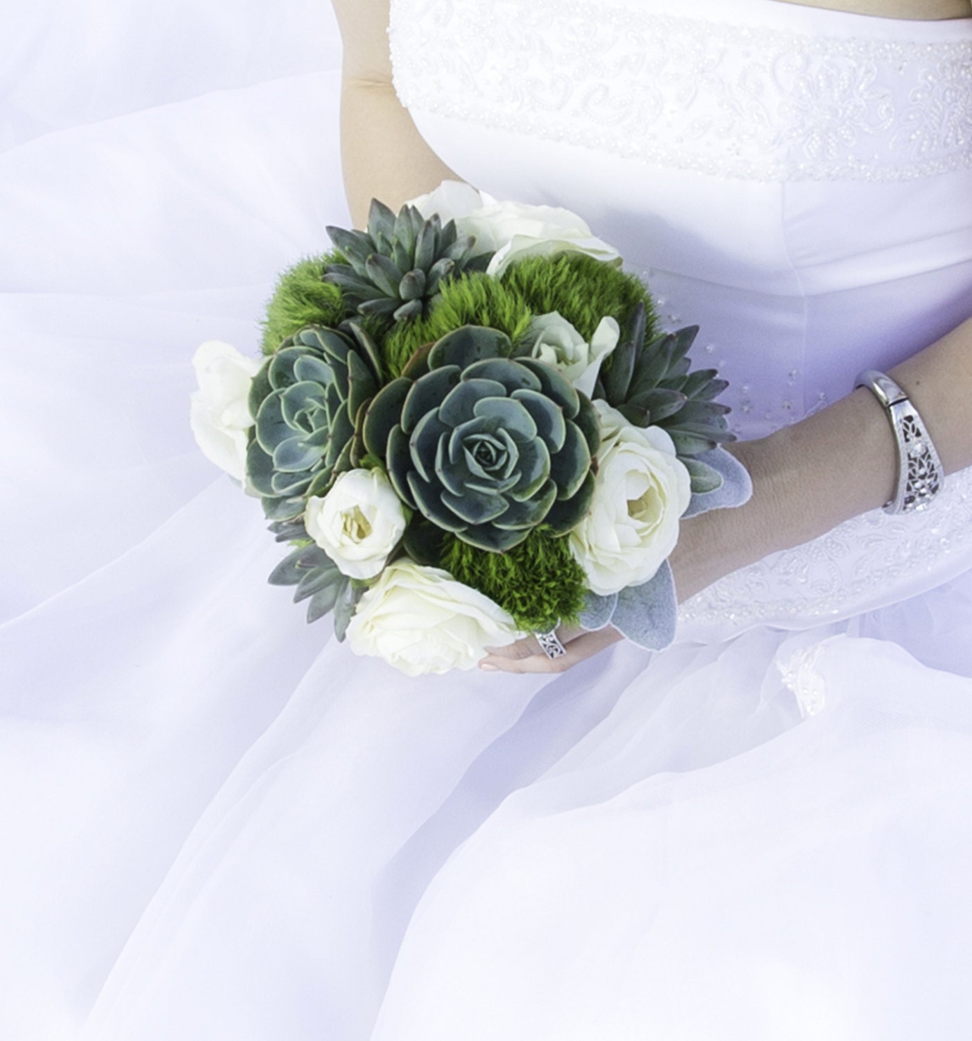 Succulent Wedding Bouquet, Rustic bouquet, Spring wedding bouquet, Alternative Bouquet,Green bouquet
