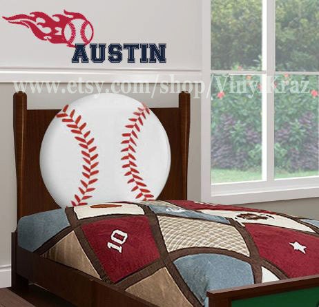 Baseball Name Decal