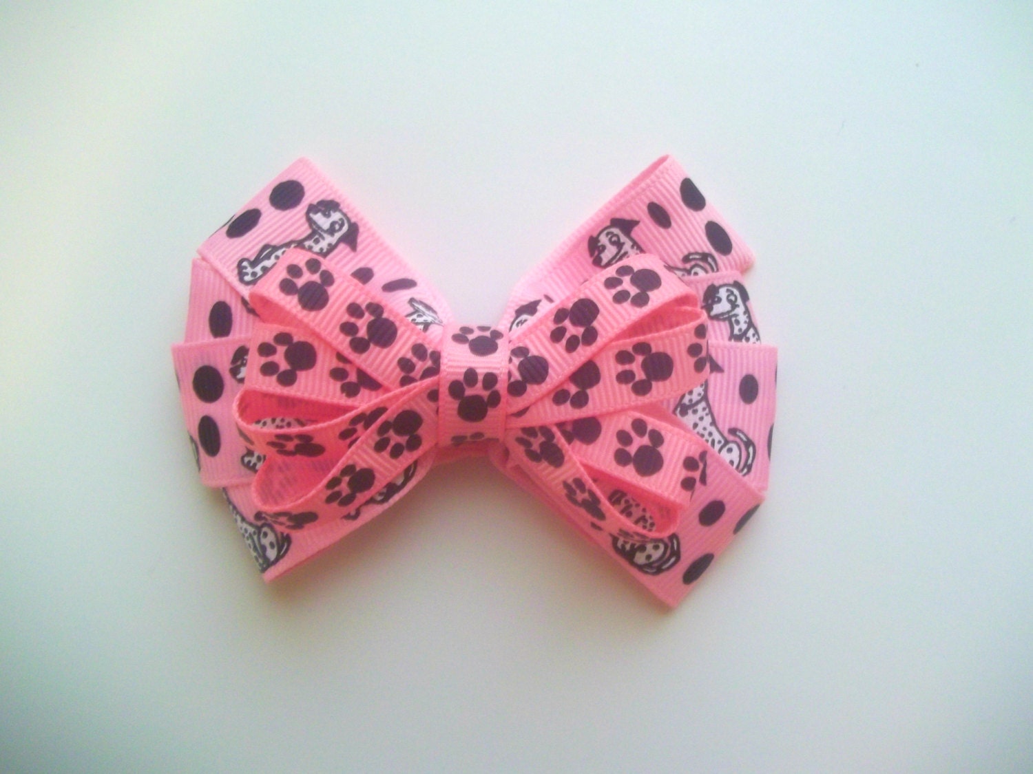Puppy Dog Hair Bow, Puppy Hair Clip, Puppy Headband, Pink Puppy Hair Bow for Girl, Infant Hair Bow