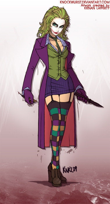 Female Joker Heath Ledger The Dark Knight rule 63 cosplay costume