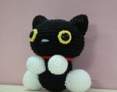 Black Cat 6.3" - Finished Handmade Amigurumi crochet doll Home decor birthday gift Baby shower toy