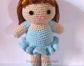 Ballet Doll 7.48" - Handmade Amigurumi crochet doll Home decor birthday gift Baby shower toy