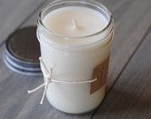 Jasmine Honeysuckle, Natural Soy Candle in Reusable Jar, eco-friendly