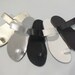 leather ringtoe sandal black genuine leather at any size